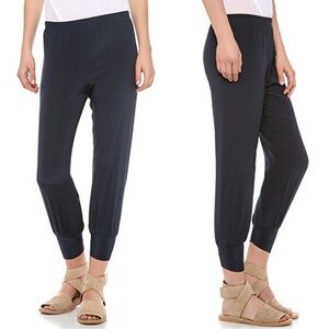 ALASDAIR Silk Pull On Jogger Pants Black Elastic Waist Lightweight Small Tulip